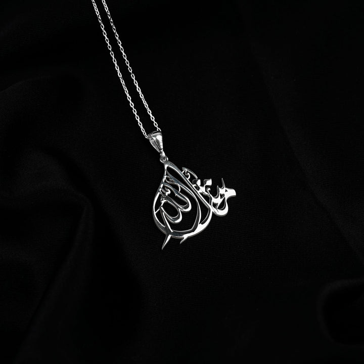 Maşallah Divani damla kolye, 925 ayar gümüş