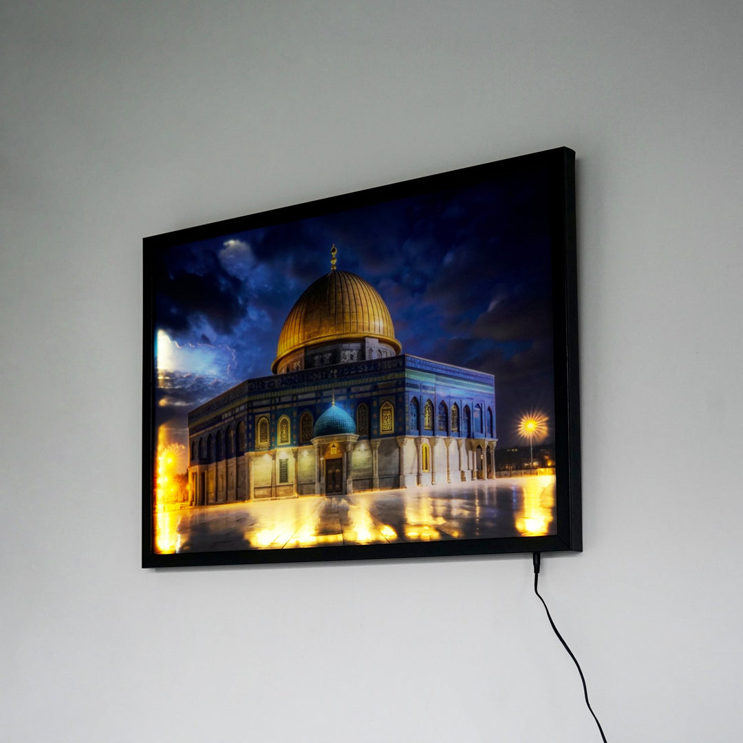 mescid-i-aksa-led-isikli-tablo-uzaktan-kumandali-islamicwallarttr