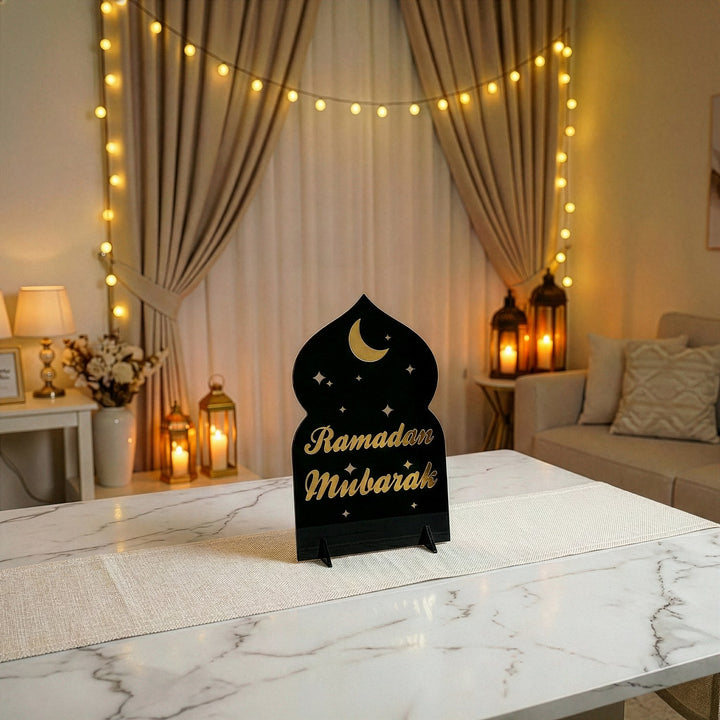Ramazan Mübarek Akrilik Masa Üstü Dekor - Modern İslami Tasarım