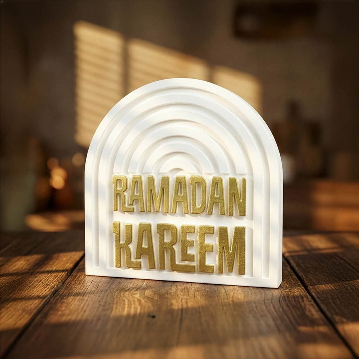 Ramazan Kerim Yazılı Masa Üstü İslami Taş Dekor