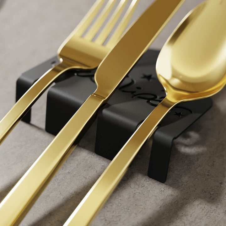 Metal Çatal Bıçak Tutucu - Ramazan Kerim İşlemeli Kubbe Tasarım Stand