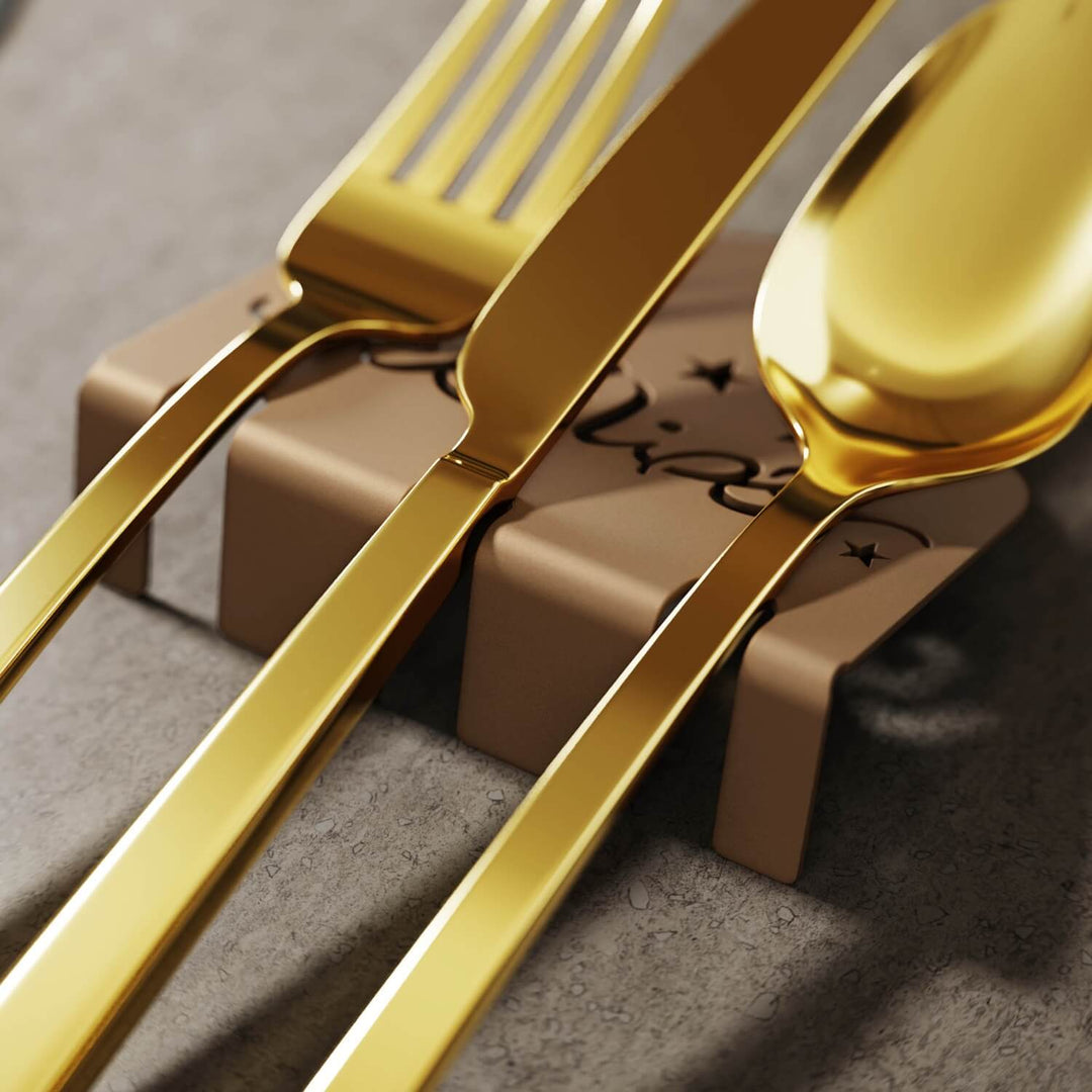 Metal Çatal Bıçak Tutucu - Ramazan Kerim İşlemeli Kubbe Tasarım Stand