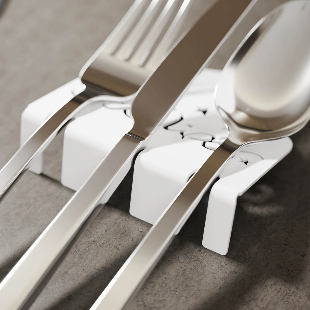 Metal Çatal Bıçak Tutucu - Ramazan Kerim İşlemeli Kubbe Tasarım Stand