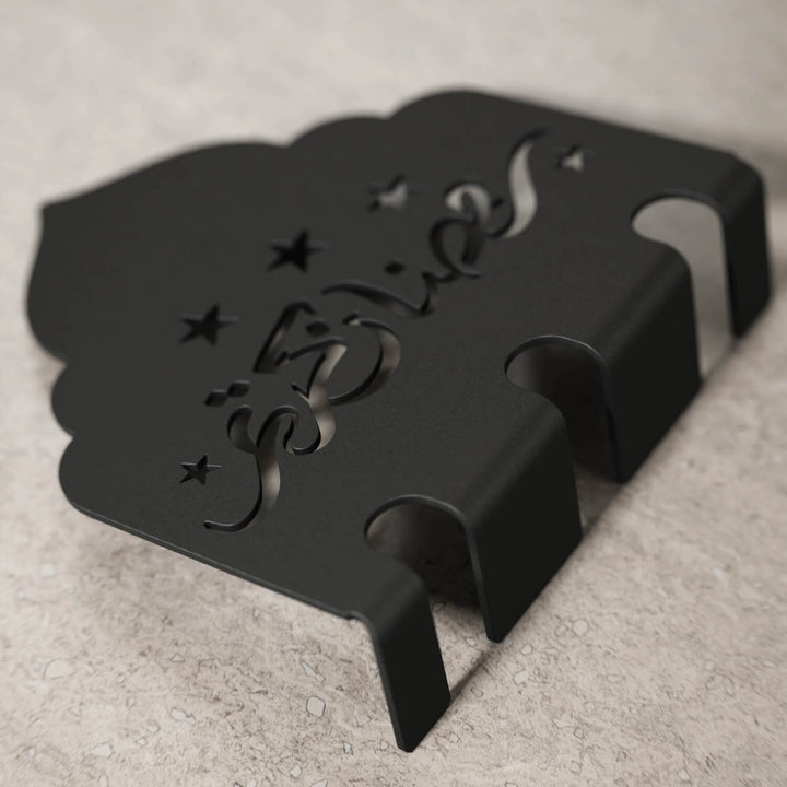 Metal Çatal Bıçak Tutucu - Ramazan Kerim İşlemeli Kubbe Tasarım Stand