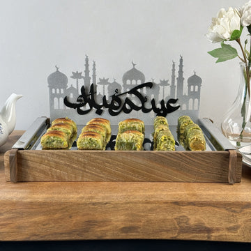 ramazan servis tepsisi ahsap ve celik uyumunu anlamli tasarimla birlestiriyor islamicwallarttr