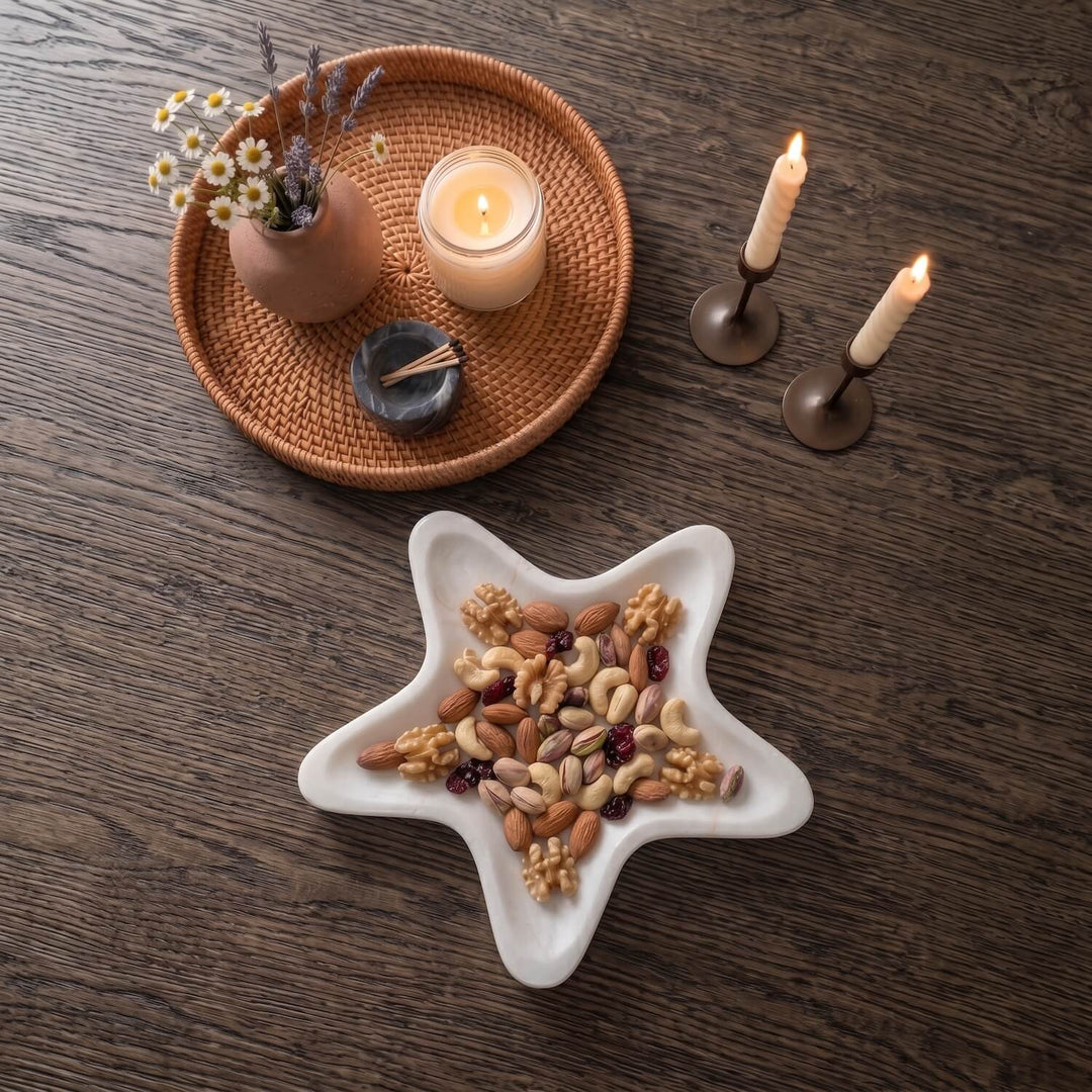 Ramazan Hilali Mermer Servis Tabağı - Modern İftar ve Bayram Sunumluğu