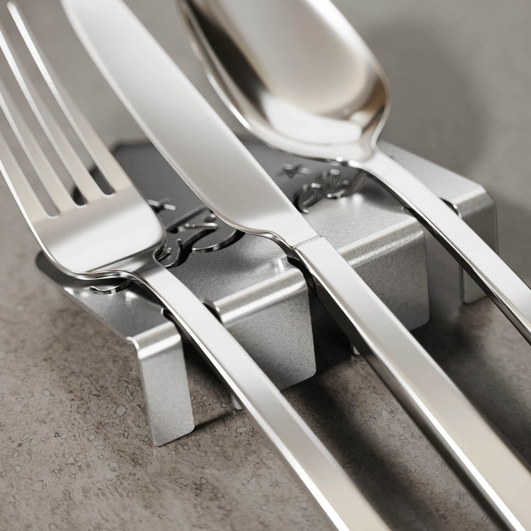 Metal Çatal Bıçak Tutucu - Ramazan Kerim İşlemeli Kubbe Tasarım Stand