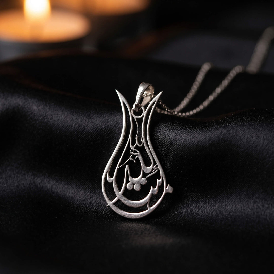 Lale Maşallah kolye, 925 ayar gümüş
