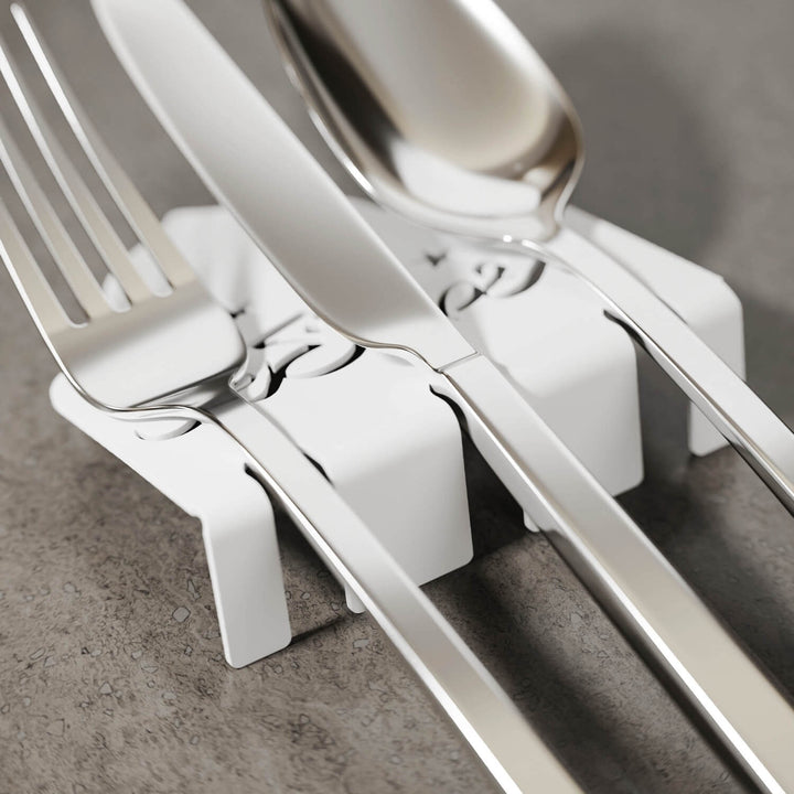 Metal Çatal Bıçak Tutucu - Ramazan Kerim İşlemeli Kubbe Tasarım Stand