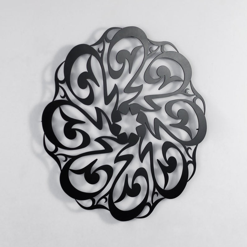 Hz. Muhammed (SAV) Yazılı Divani Tasarım Sekizli Metal Tablo