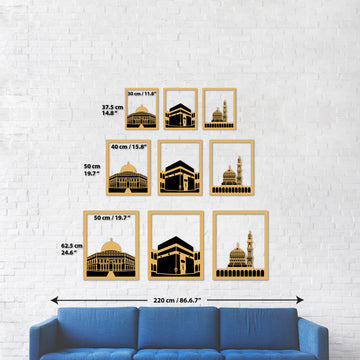 Mescid-i Aksa, Mescid-i Haram & Mescid-i Nebevi İslami Dekor Seti